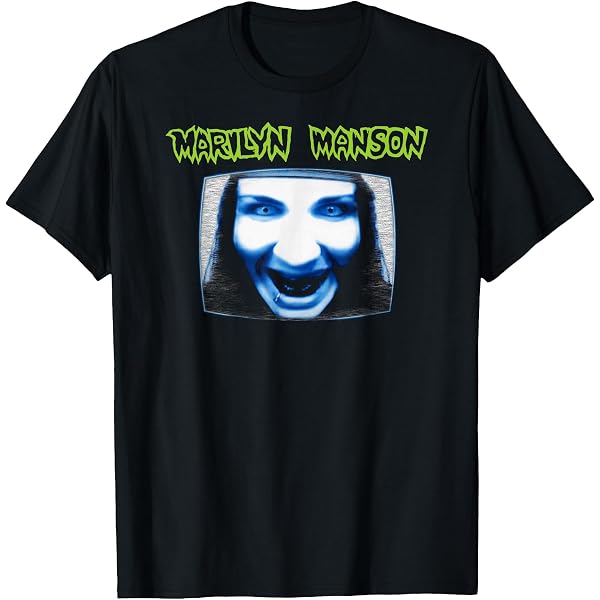 Amazon.com: Marilyn Manson Big Face Red Lips T-Shirt : Clothing